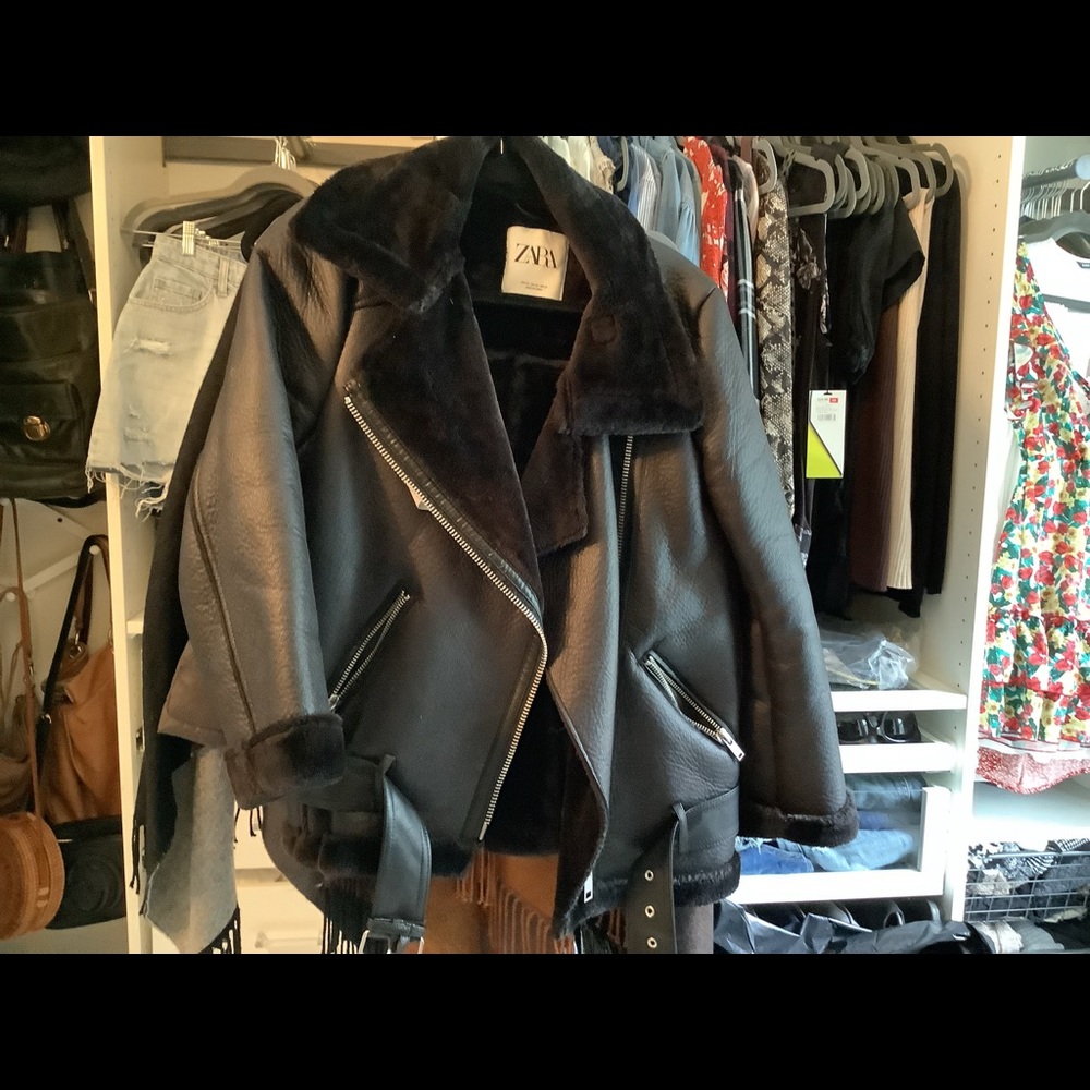 Zara winter moto coat
